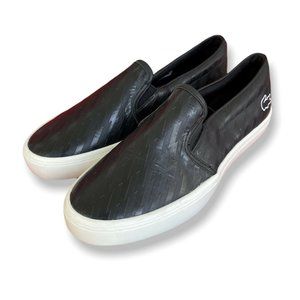 Lacoste Womens Black Gazon Lightweight Low Top Slip On Sneaker Shoes Size US 6